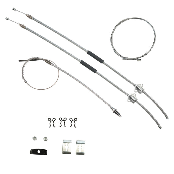 1965-66 Pontiac Bonneville Entire Parking Brake Cable Kit, OE Steel
