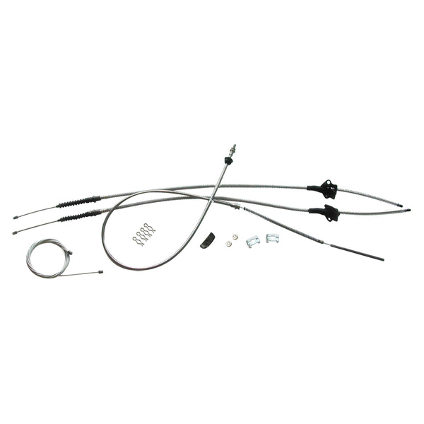 1973-84 Chevrolet GMC Truck 3/4 ton, 2wd, Longbed Complete Parking Brake Cable Kit, OE Steel