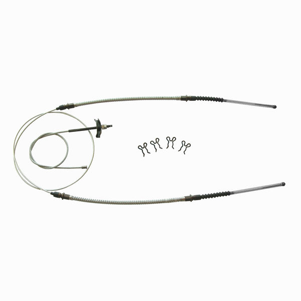 1980-82 Corvette Parking Brake Cable Kit w/Hardware, OE Steel
