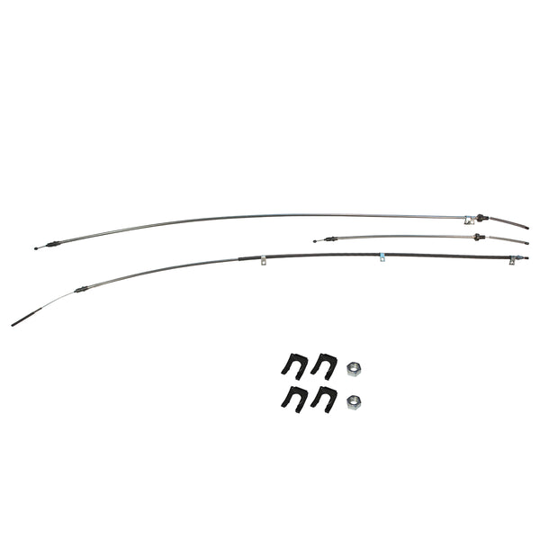 1968-70 AMC AMX Complete E-Brake Cable Kit, OE Steel