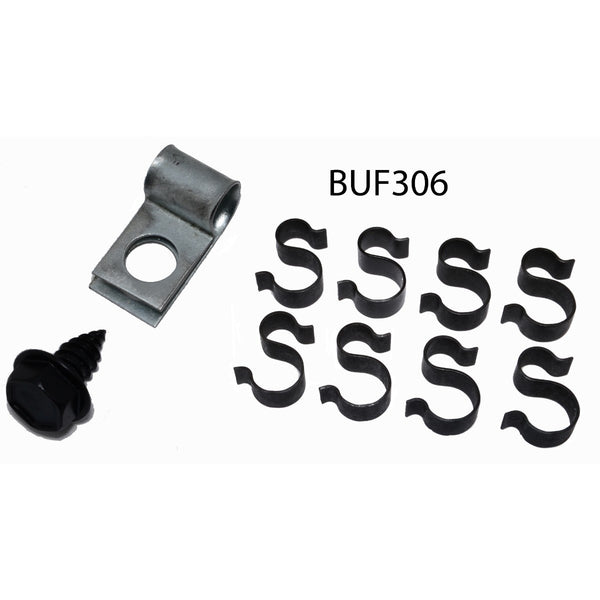 1966-67 GM Buick Skylark Gran Sport A-Body Fuel Line Clip Kit 3/8" With Fuel Return Line 10pc