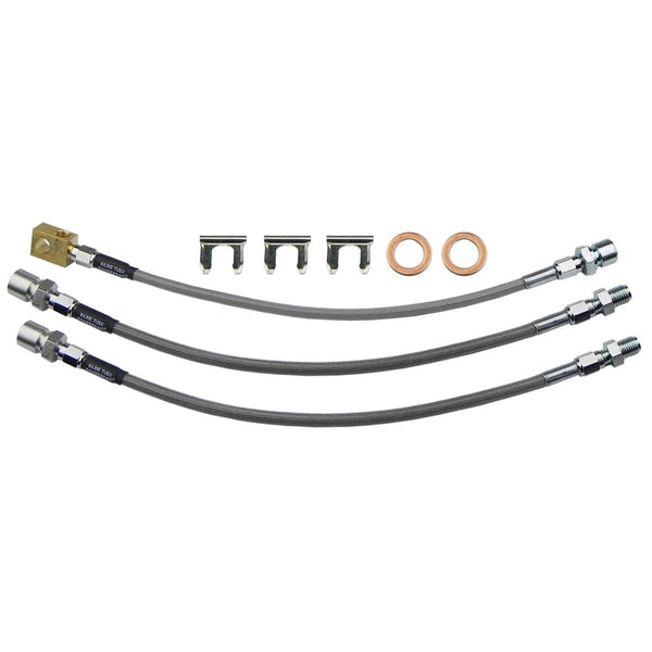 1969 Chevrolet Camaro Front Drum Stainless Braided Brake Hose Kit 3pc
