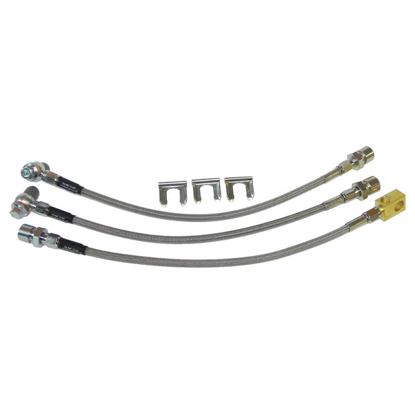 1979-81 Chevrolet Camaro Stainless Braided Brake Hose Kit 3pc