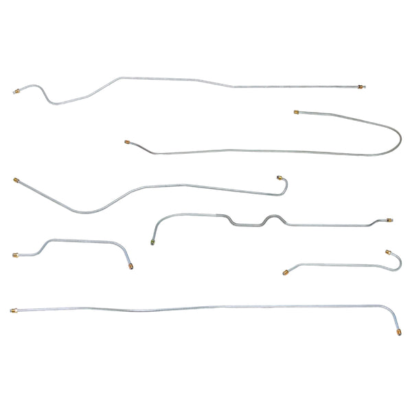 1940 Cadillac Series 62 129" WB Complete Brake Line Kit 6pc, OE Steel