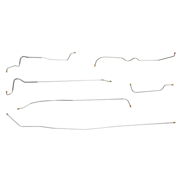 1950-51 Cadillac Series 62 126" WB Complete Brake Line Kit 6pc, OE Steel