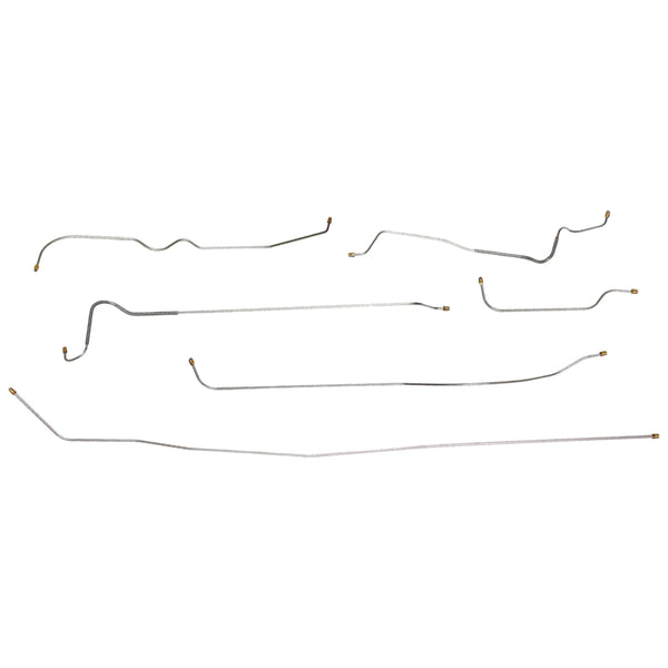 1952-53 Cadillac Series 62 126" WB Complete Brake Line Kit 6pc, OE Steel
