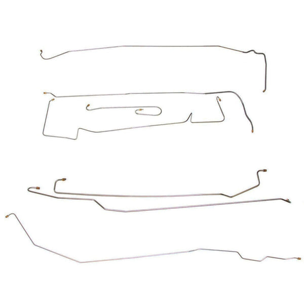 1957 Cadillac Series 62 129" WB Power Brake Line Kit 7pc, OE Steel