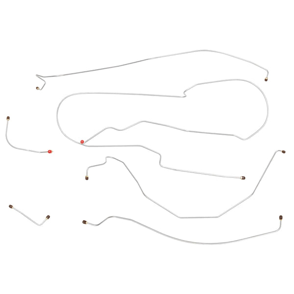 1962 Cadillac de Ville Eldorado 129.5" WB Complete Power Brake Line Kit 6pc, OE Steel