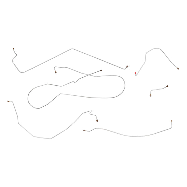 1964 Cadillac de Ville Eldorado 129.5" WB Complete Power Brake Line Kit 6pc, OE Steel