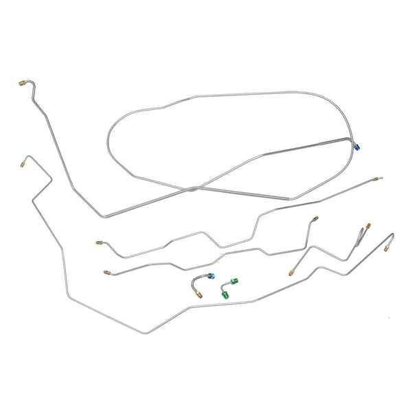 1967 Cadillac de Ville/Calais 129.5" WB Power Disc Brake Line Kit 7pc, OE Steel