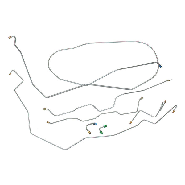 1968-69 Cadillac de Ville/Calais 129.5" WB Power Disc Brake Line Kit 8pc, OE Steel