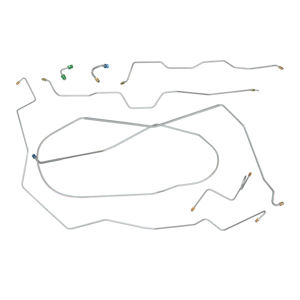 1970 Cadillac de Ville/Calais 129.5" WB Power Disc Brake Line Kit 6pc, OE Steel