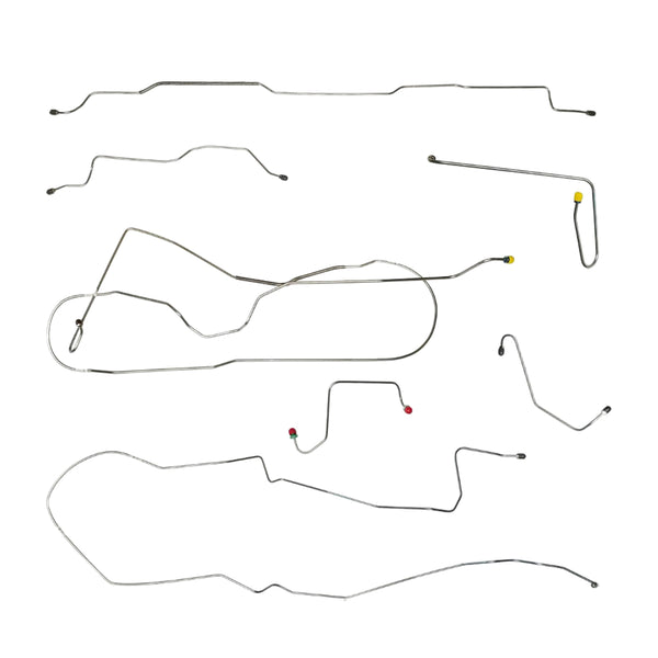 1971-78 Cadillac Eldorado Power Disc Brake Line Kit 7pc, OE Steel