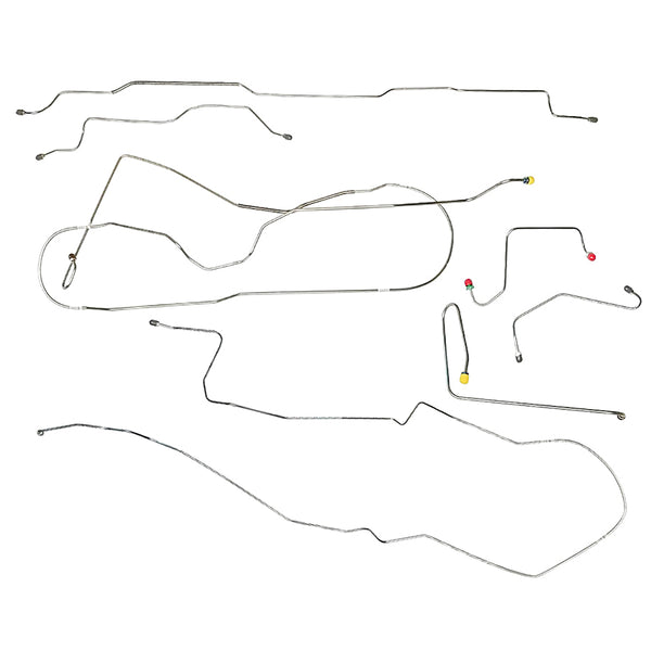 1972-78 Cadillac Eldorado Brake Line Kit Power Disc 7pc, OE Steel