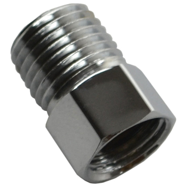 Line Adapter - Male 1/4 NPT to Female 1/2-20 Inverted Flare, Chrome