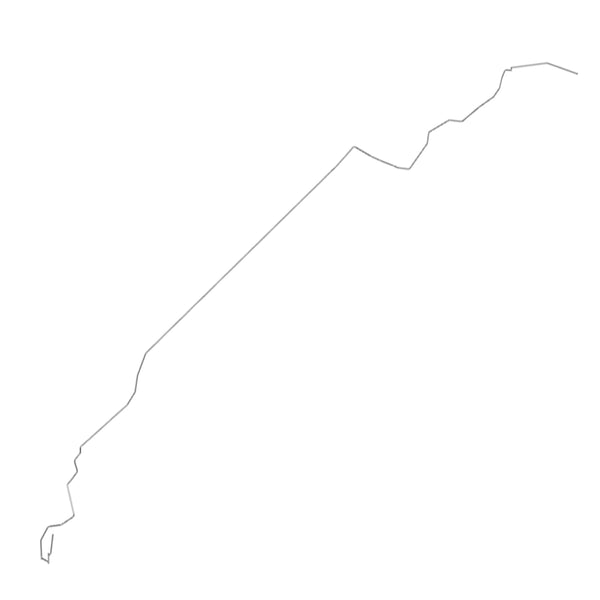 1971-76 Cadillac de Ville V8 5/16" Main Fuel Line 1pc, OE Steel