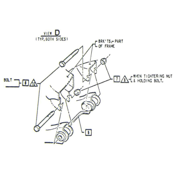 1964-72 GM A-body Control Arm 4 Bolts & 4 Nuts Kit
