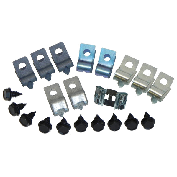 1969 Pontiac Firebird Only Brake Line Clip Kit V8 With Fuel Line On Crossover 21pc