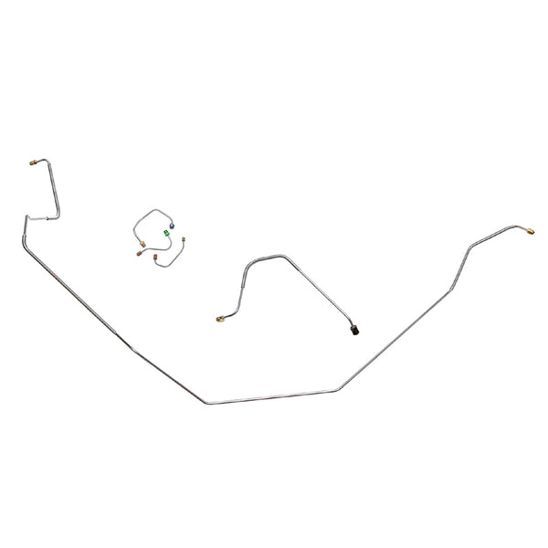 1967 Chevrolet Camaro Manual Disc Front Brake Line Kit 5pc, OE Steel