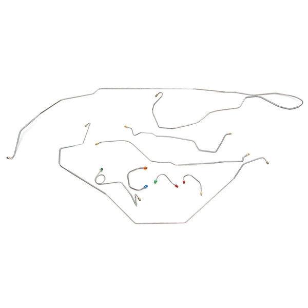 1968 Chevrolet Camaro Power Disc Brake Line Kit 1pc Front To Rear Line 8pc, OE Steel