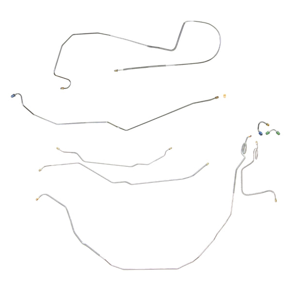 1969 Chevrolet Camaro (Conversion Kit Upgrade) Power Disc Brake Conversion Lines 8pc, OE Steel