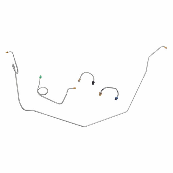 1969 Chevrolet Camaro Manual Drum Front Brake Line Kit 4pc, OE Steel