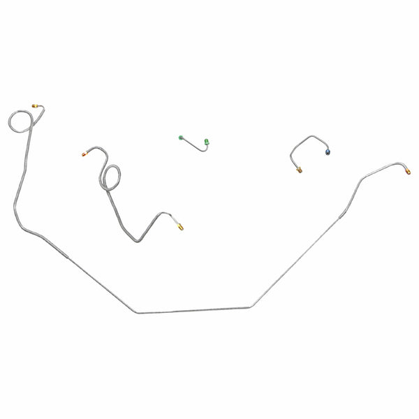 1969 Chevrolet Camaro Power Drum Front Brake Line Kit 4pc, OE Steel