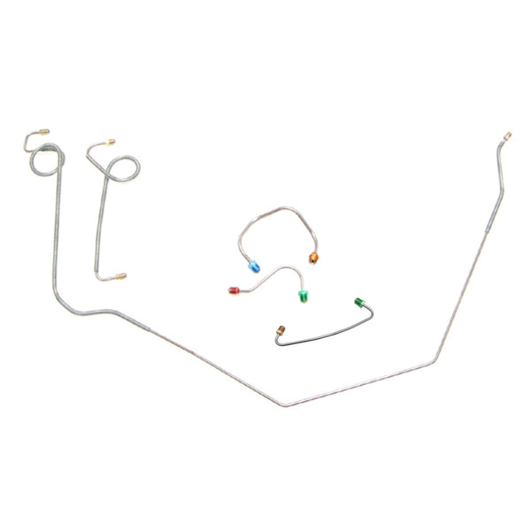 1969 Chevrolet Camaro Power Disc Front Brake Line Kit 5pc, OE Steel