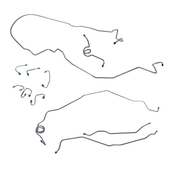 1970 (Only) Chevrolet Camaro Power Disc Complete Brake Line Kit 10pc, OE Steel