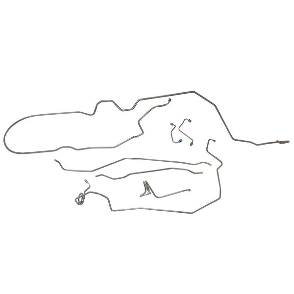 1970 Chevrolet Camaro Manual Disc Complete Brake Line Kit 10pc, OE Steel