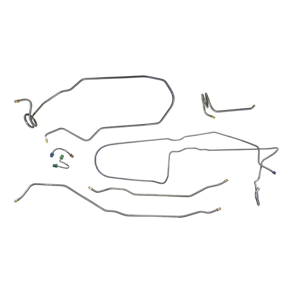 1971-73 Chevrolet Camaro Manual Disc Brake Line Kit 7pc, OE Steel
