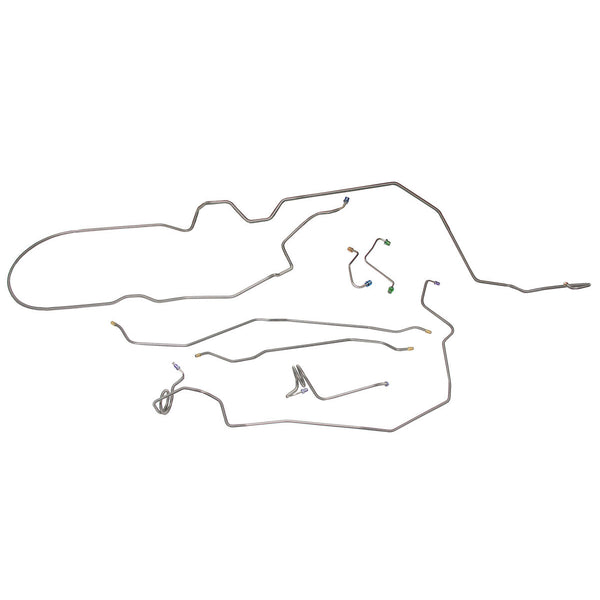 1974-75 Chevrolet Camaro Z/28 (Only) Manual Disc Brake Line Kit 7pc, OE Steel