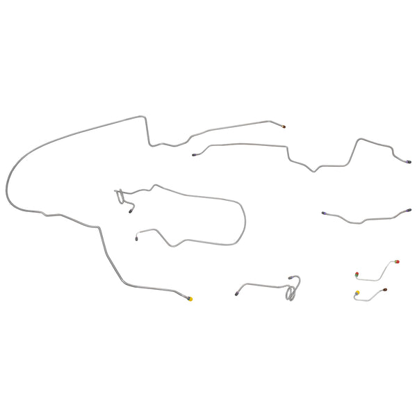 1976-80 Chevrolet Camaro Z28 With Sway Bar Power Disc Complete Brake Line Kit 7pc, OE Steel