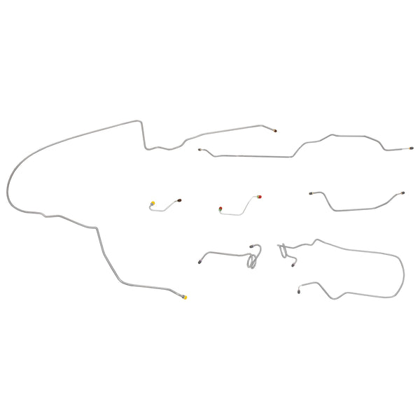 1978-80 Chevrolet Camaro Power Disc Brake Line Kit 7pc, OE Steel