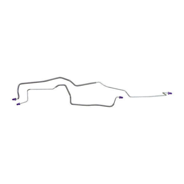 1982-83 Chevrolet Camaro Drum Brake 3/16" Rear Axle Lines w/ Standard Fittings 2pc, OE Steel