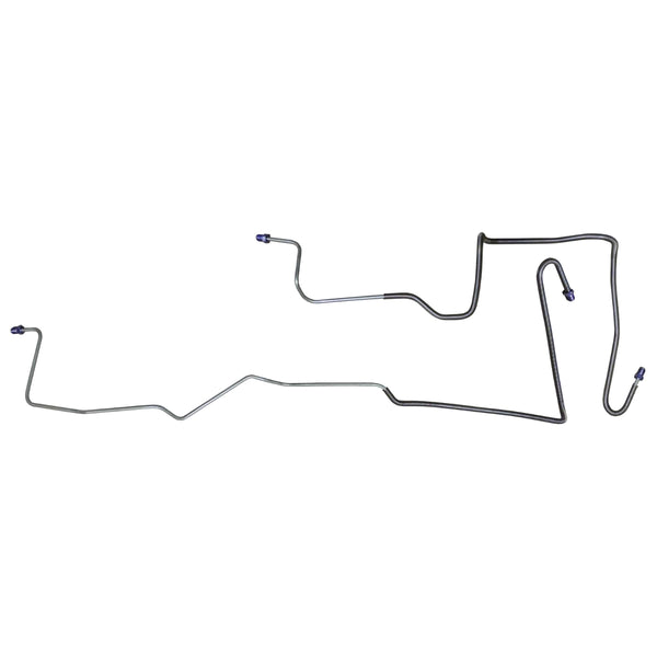 1984-88 Chevrolet Camaro 3/16" Rear Disc Brake Axle Lines w/Standard Fittings 2pc, OE Steel