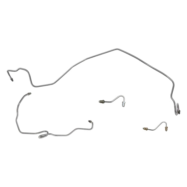 1990-92 Chevrolet Camaro Power Disc Front Brake Line Kit w/Metric Fittings 4pc, OE Steel