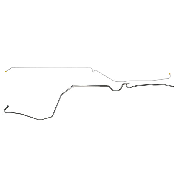 1975-78 Chevrolet Camaro (PS Routing) Tank to Pump 1/4" Fuel Return Lines 2pc, OE Steel