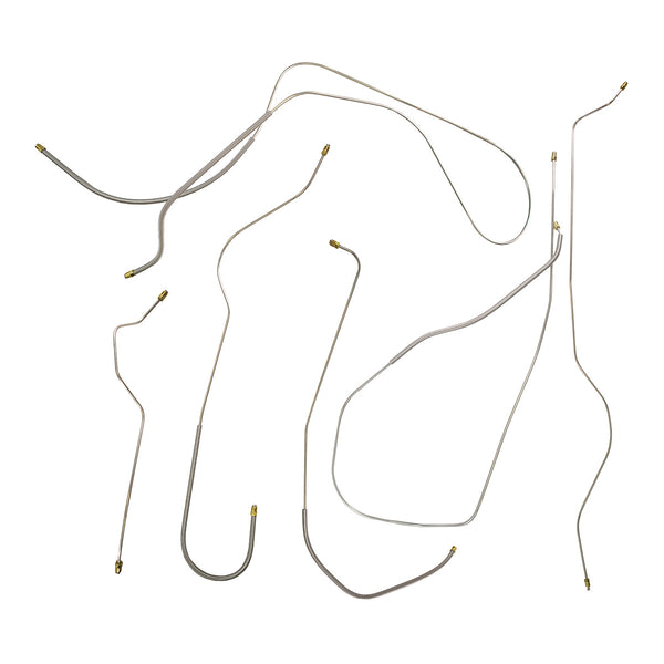 1940-46 Dodge Special/Deluxe/Custom 119.5" WB Manual Drum Brake Line Kit, OE Steel