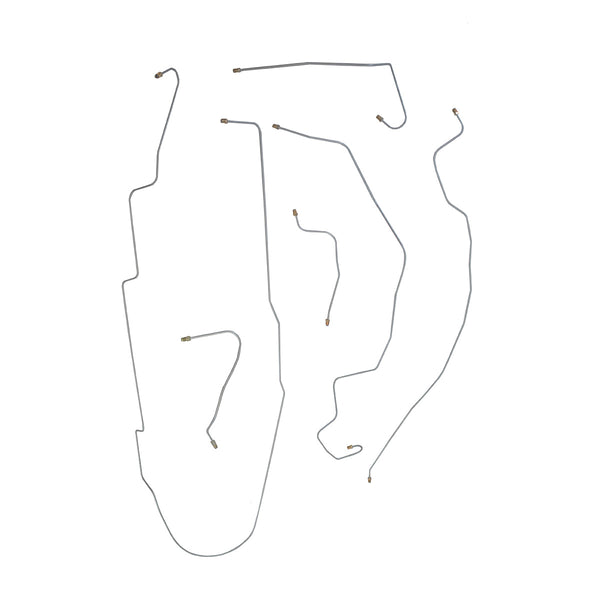 1958-59 Dodge Coronet/Royal/Lancer Power Drum Brake Line Kit 6pc, OE Steel