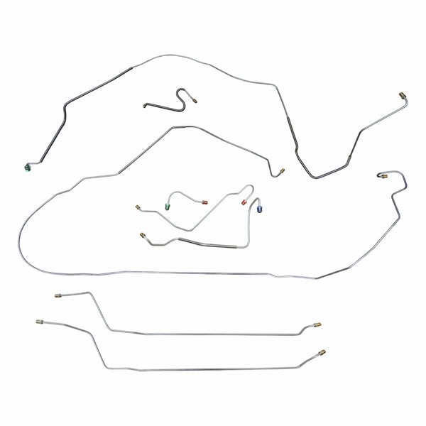1967 Chevrolet El Camino SS (Only) Power Disc Brake Line Kit 8pc, OE Steel
