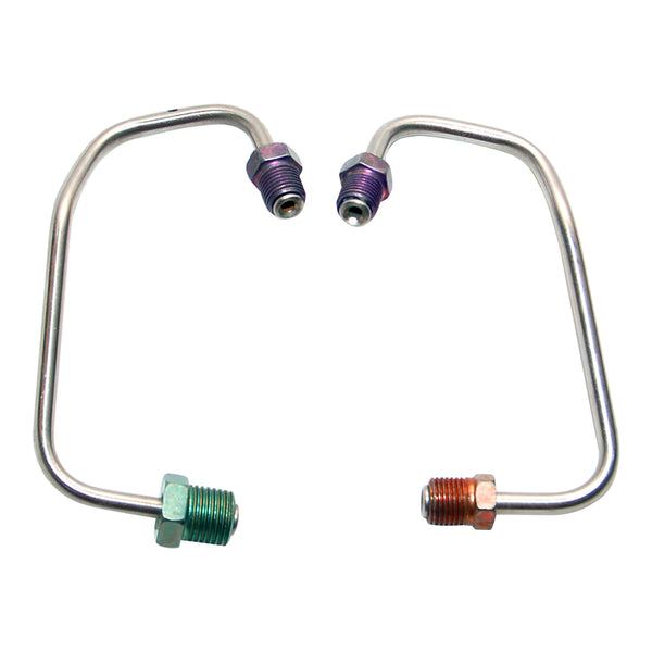 1967 Chevrolet El Camino/SS (1/2-20 Left, 7/16-24 Right @ Caliper) Disc Caliper Lines 2pc, OE Steel