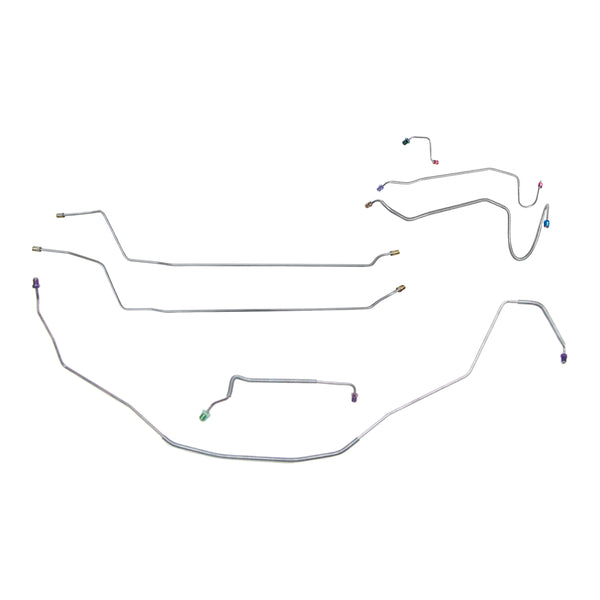 1968 Chevrolet El Camino SS (Only) Manual Disc Brake Line Kit 8pc, OE Steel