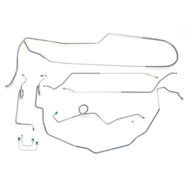 1968 Chevrolet El Camino Power Disc Brake Conversion Line Kit 8pc, OE Steel