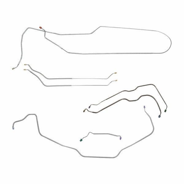 1969 Chevrolet El Camino/SS Power Drum Brake Line Kit 7pc, OE Steel