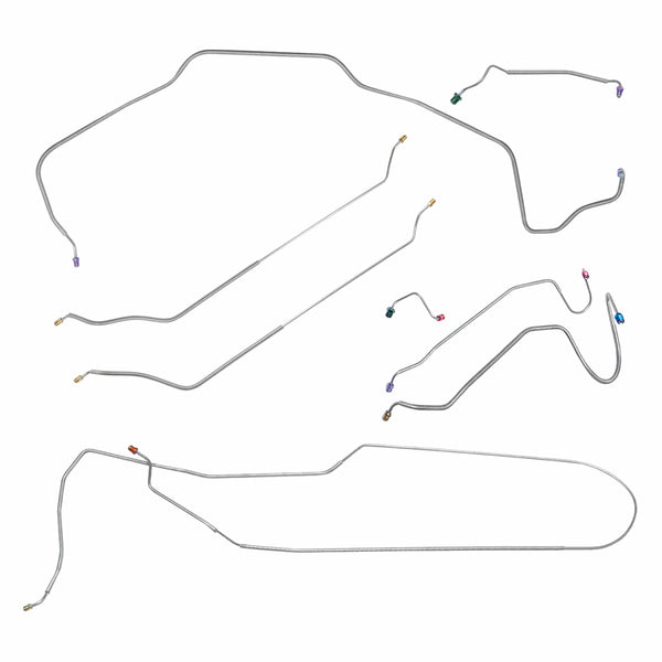 1969 Chevrolet El Camino/SS Manual Disc Brake Line Kit 8pc, OE Steel