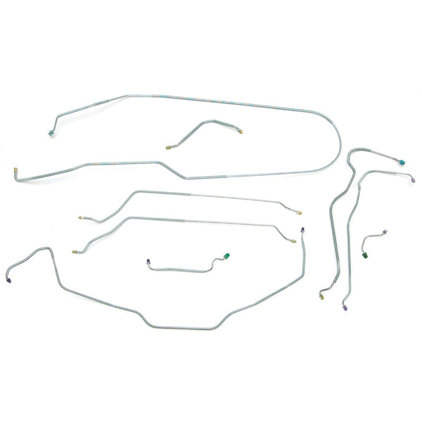 1970 Chevrolet El Camino Power Disc Complete Brake Line Kit 9pc, OE Steel