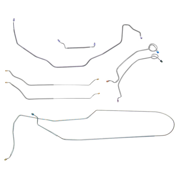 1971-72 Chevrolet El Camino/SS Manual Disc Brake Line Kit 7pc, OE Steel