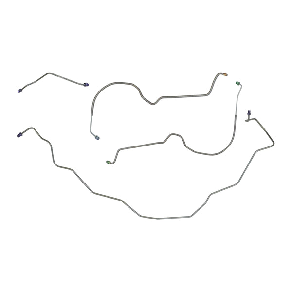 1973-75 Chevrolet El Camino/SS Power Disc Front Brake Line Kit 4pc, OE Steel