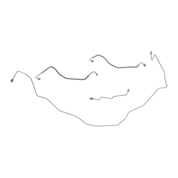 1976-77 Chevrolet El Camino/SS Manual Disc Front Brake Line Kit 4pc, OE Steel